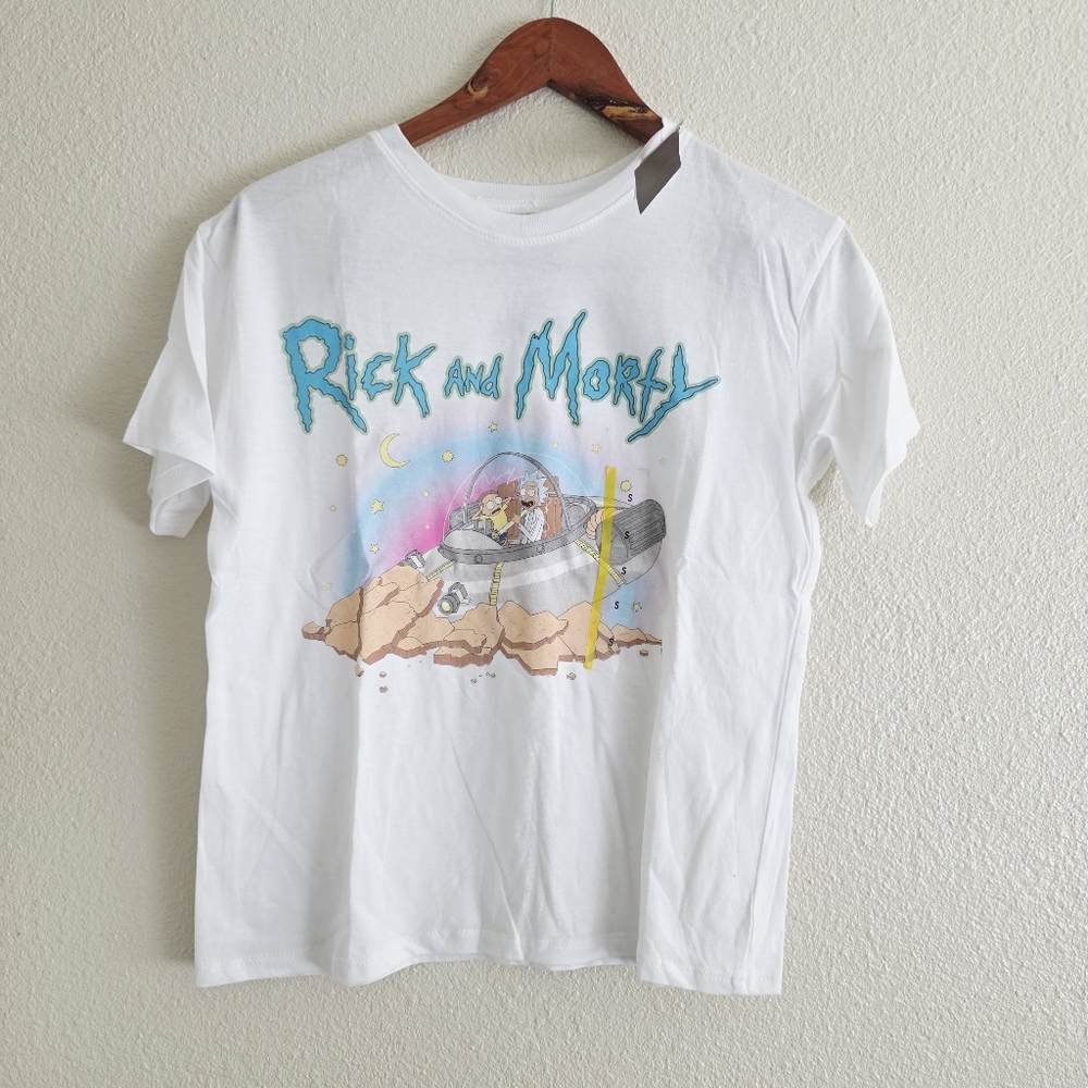 Rick and Morty Shirt Mens S Official Adult Swim Merchandise White